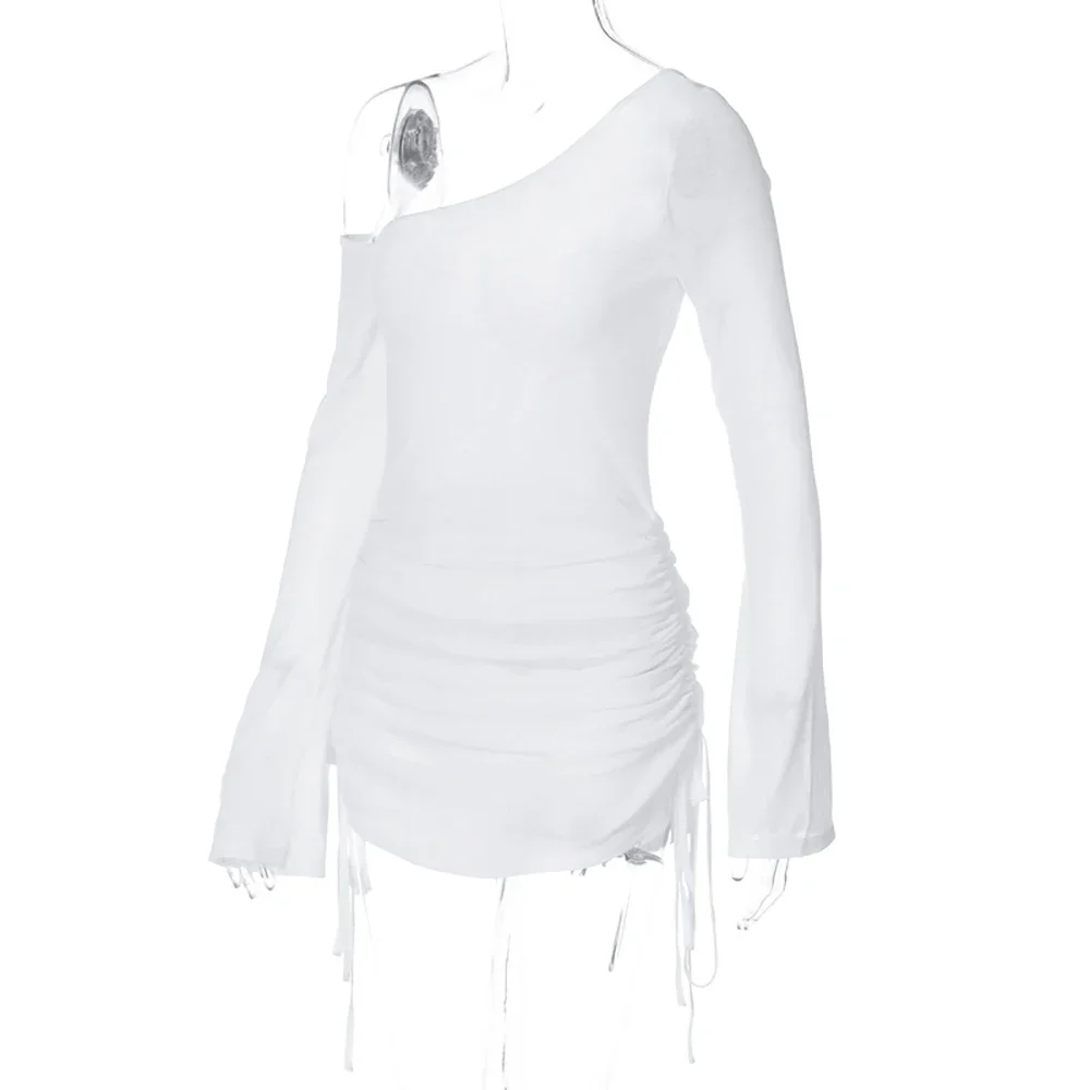 Sheer Swimsuit Coverup for Women Bathing Suit Cover Up Swimwear Drawstring Beach Bikini Dress Shirt for Poolside Seaside Party