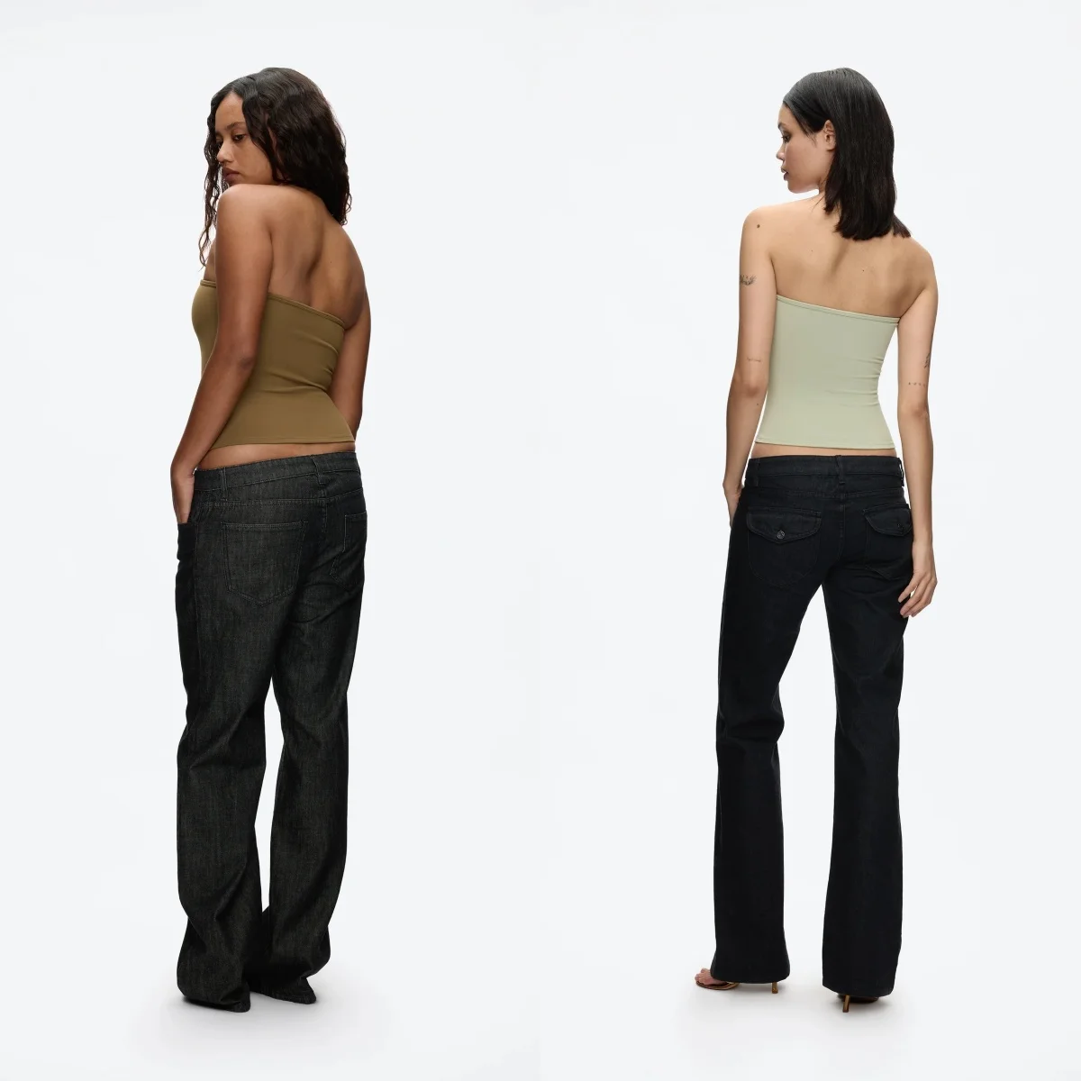Tank Strapless Tube Top for Women, Elastic Slim-Fit Inner Wear, Available in Multiple Colors, Sexy Tank Top, Elastic Tight-Fitting Waist-Cinching Base Shirt, Versatile Style