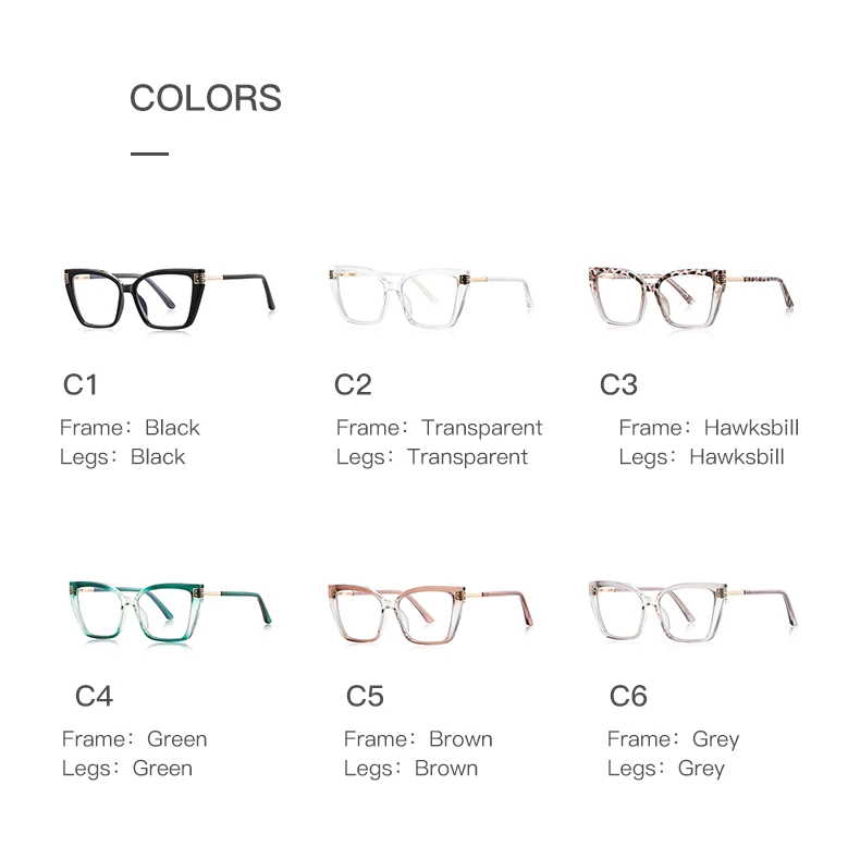 VKYEE Geometric Large Frame Personalized Fashion Design Ladies Blue Light Reading Glasses Customizable Prescription PFD2260