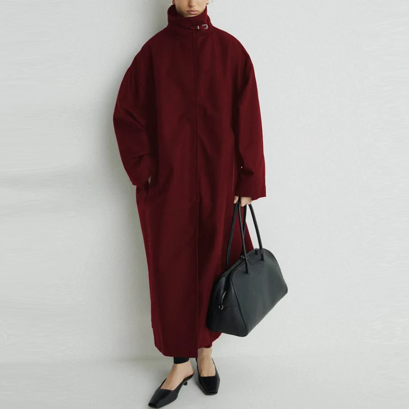 2026 Women Autumn Winter Oversized Trench Long coat Stylish Thick Warm Parkas