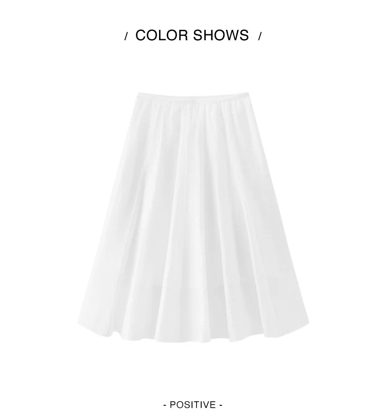 Semir Women Skirt HighWaist Texture White A Line Long Skirt 2026 Summer Elegant Casual