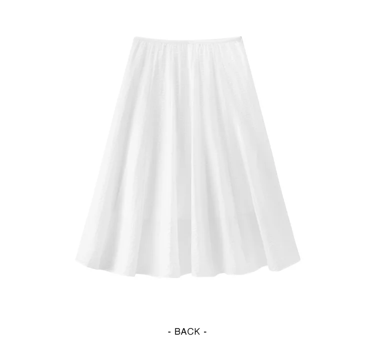 Semir Women Skirt HighWaist Texture White A Line Long Skirt 2026 Summer Elegant Casual