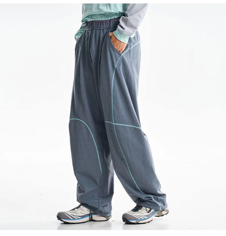 Men Women Outdoor Hiking Quick Dry Loose Casual Sport Trousers Streetwear Lightweight Knitted Pants Unisex Joggers Sweatpants