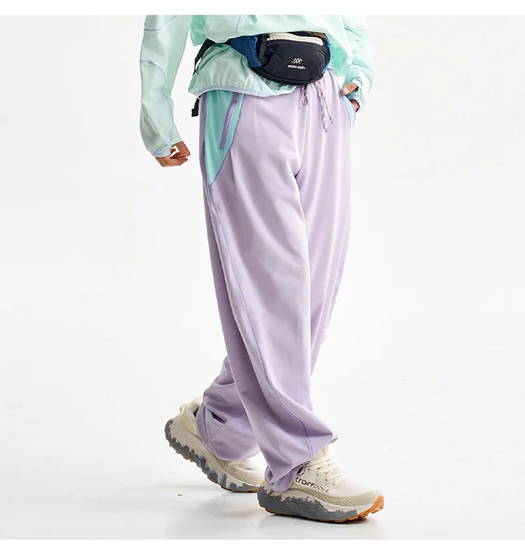 Men Women Outdoor Hiking Quick Dry Loose Casual Sport Trousers Streetwear Lightweight Knitted Pants Unisex Joggers Sweatpants