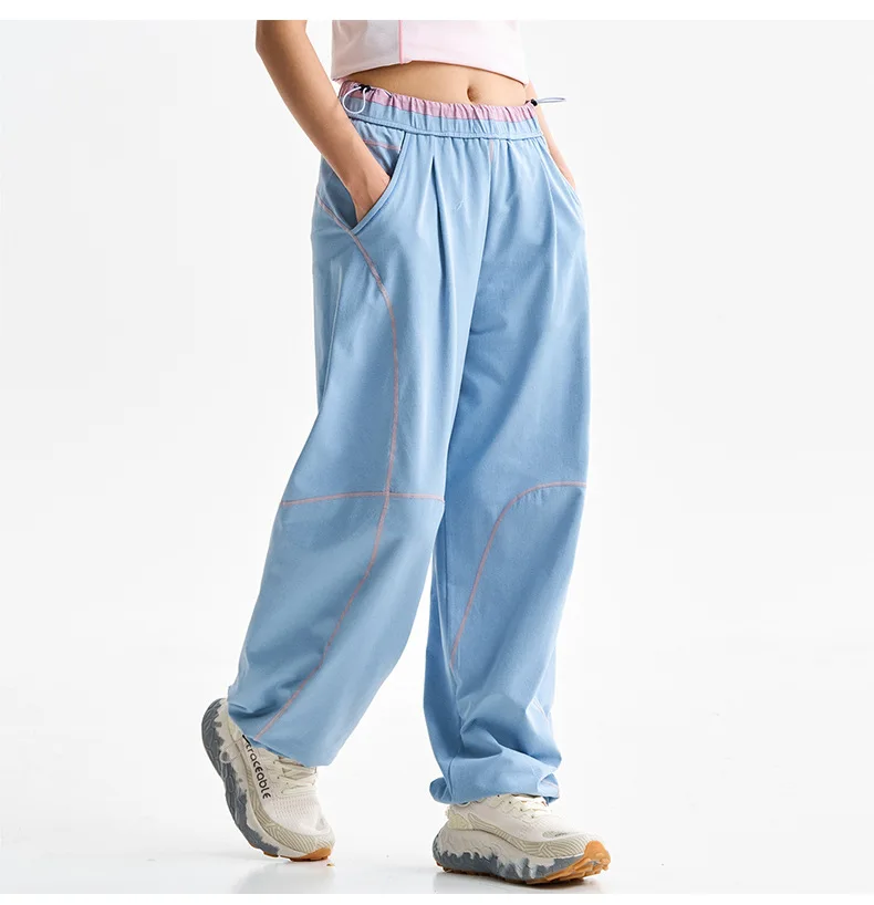 Men Women Outdoor Hiking Quick Dry Loose Casual Sport Trousers Streetwear Lightweight Knitted Pants Unisex Joggers Sweatpants