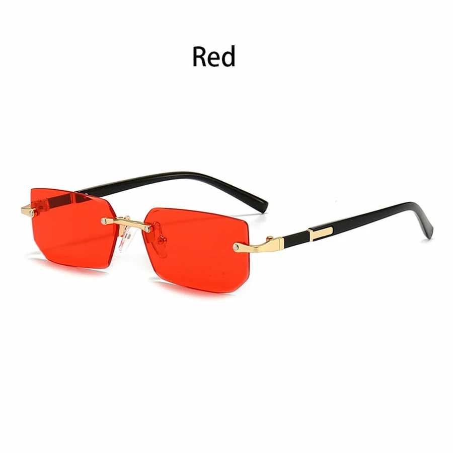 36PCS Rimless Sunglasses for Men and Women, Rectangle Gradient Lens, Metal Frame, Colored Lenses, Unisex Eyewear, Luxury Fashion