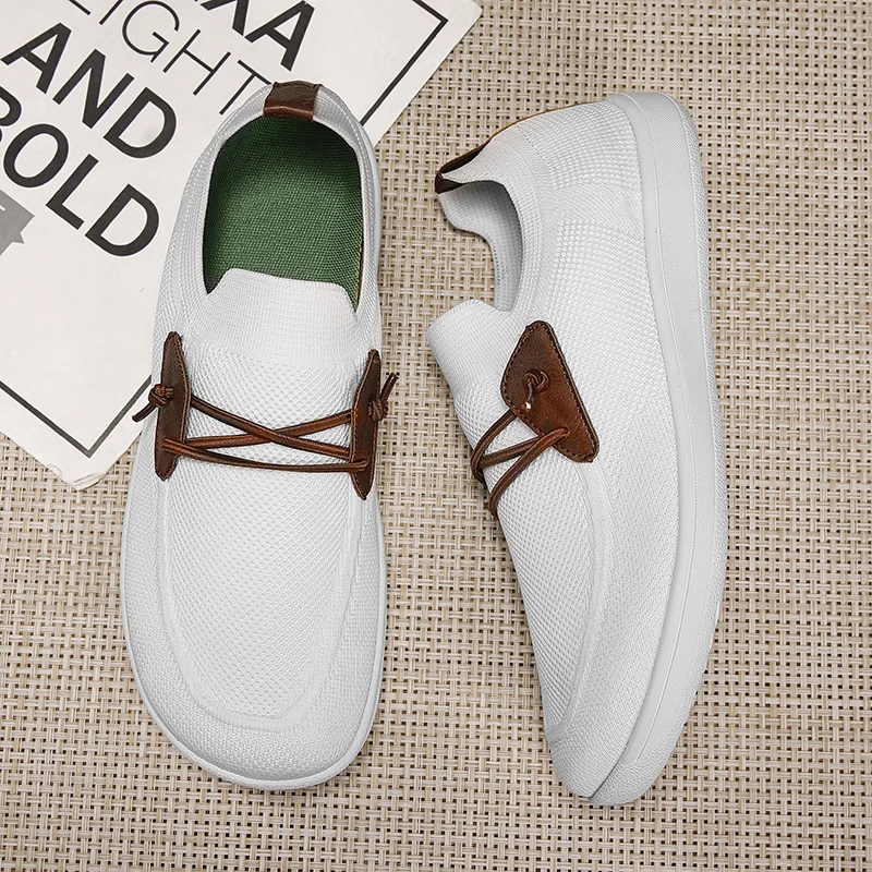 Mens Big Size Flat Wide Toe Shoes 49 50 51 52 53 54 Barefoot Comfort Minimalist Zero Drop Summer Breathable Slip-on Mesh Shoes