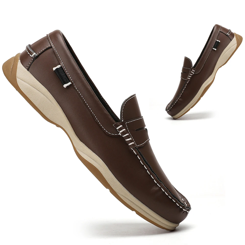 Men's Business Casual Loafers Shoes for Office Travel And Vacation Durable Elegant TPR Outsole Formal Shoes