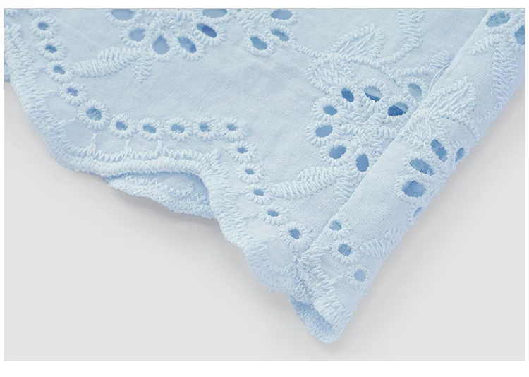 Semir Women Shirt Cotton Embroidered Bow Short Length Ruffle Lace Sweet Stylish 2026 Summer Casual Fashion Versatile Top