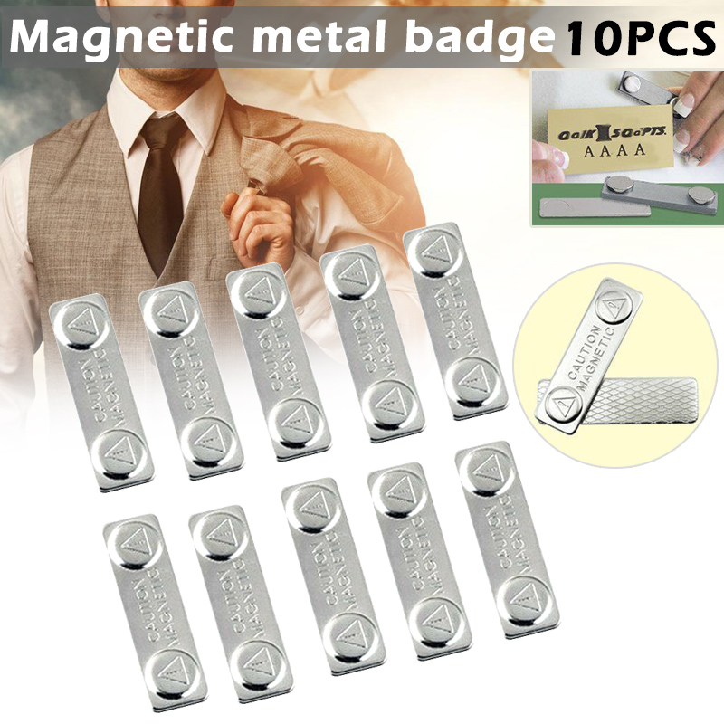 Metal Badge Brooch Strong Magnetic Name Tags 50/100PCS Badge Metal Fastener ID Cards Durable Attachment Holder Decoration