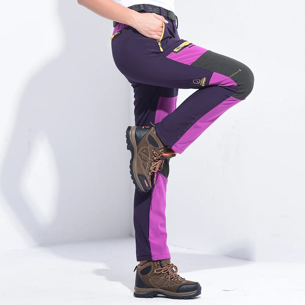 Thick Warm Fleece Winter Pants for Women, Waterproof, Hiking, Trekking, Camping, Skiing, Soft Shell Pants, Windproof Trousers