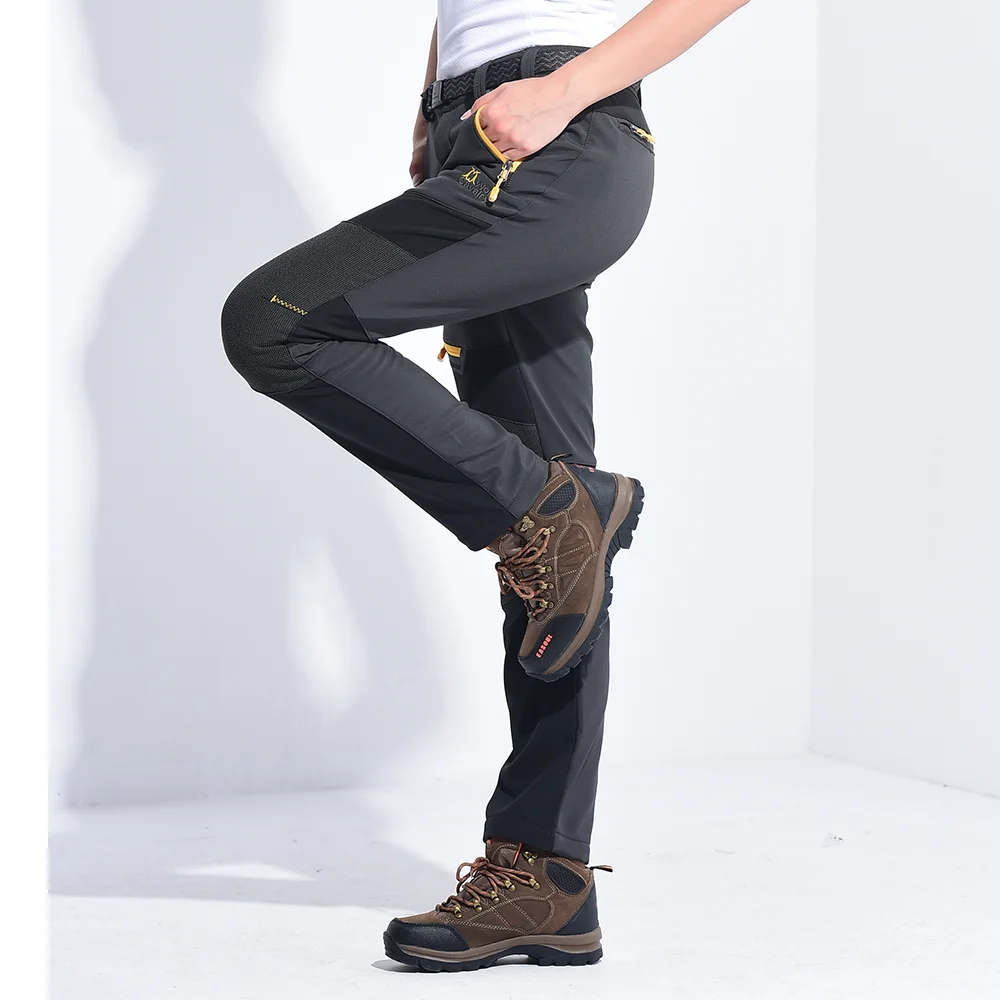 Thick Warm Fleece Winter Pants for Women, Waterproof, Hiking, Trekking, Camping, Skiing, Soft Shell Pants, Windproof Trousers