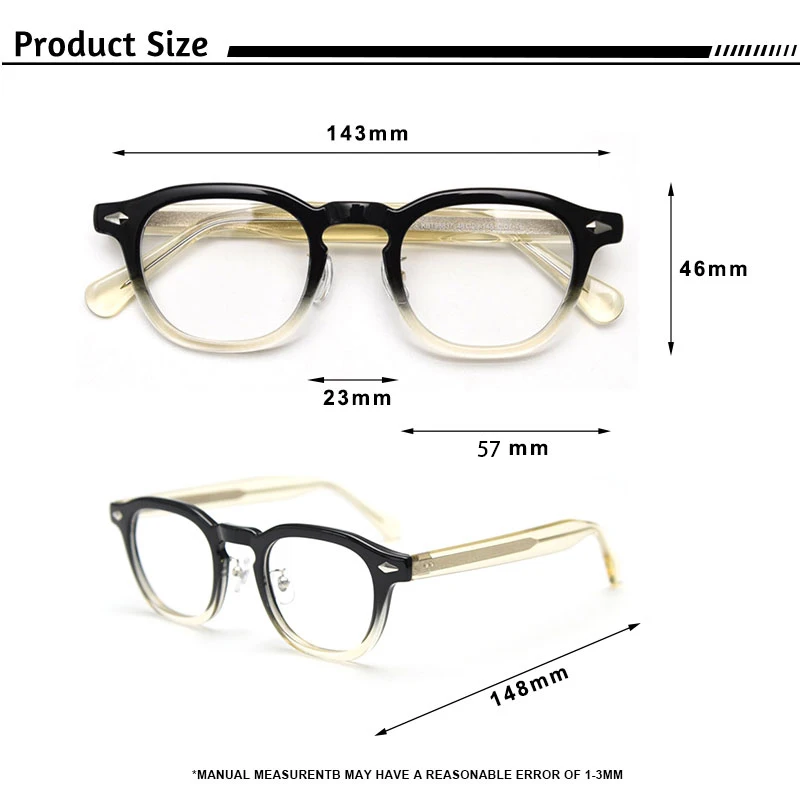 HBK Retro Men's Eyeglass Frames Luxury Anti BlueLight Lenses TR-90 Frame Glasses Women's Reading Computer Eyewear