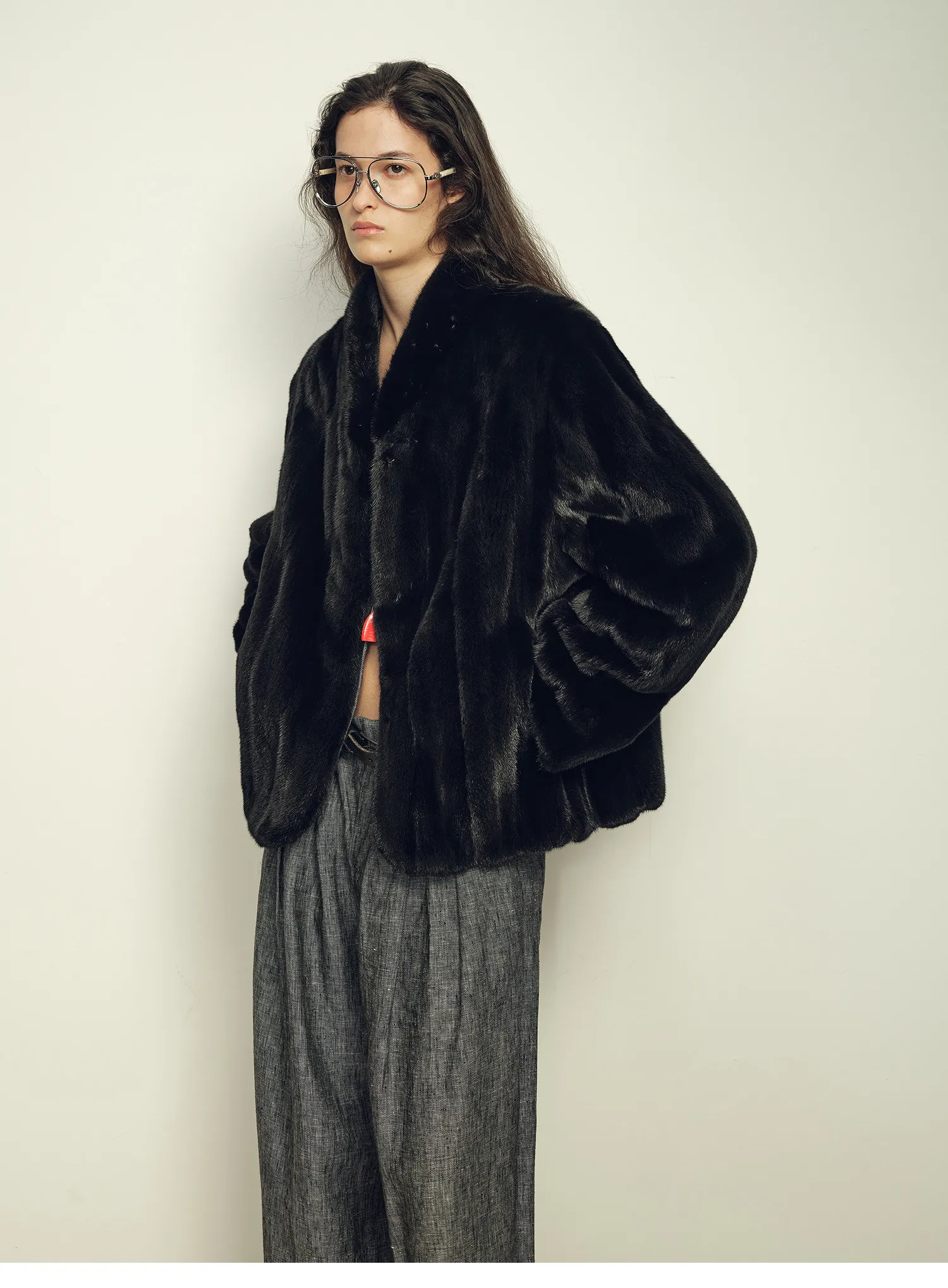 Lautaro Autumn Winter Short Brown Thick Warm Soft Faux Mink Fur Coat Women Stand Collar Elegant Luxury Chic Fluffy Jacket 2025