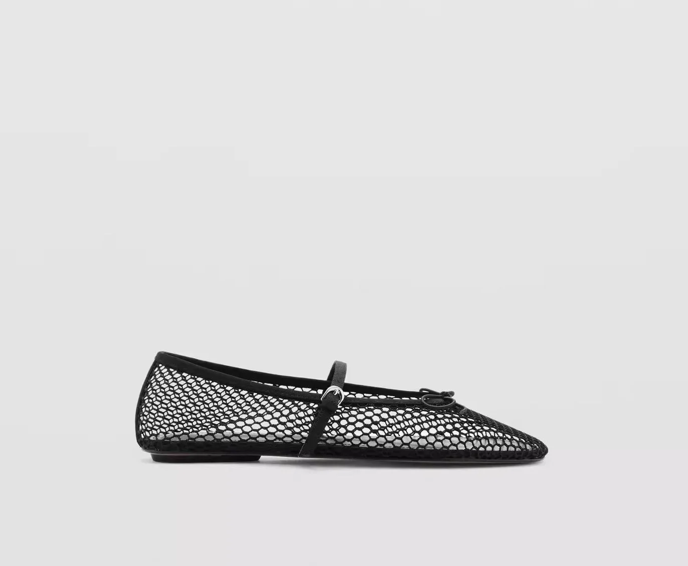 Mesh Summer Ballet Flats Shoes Women Buckle Strap Breathable 2025 New Flats Shoes Ladies Black Mary Janes Footwear Loafers
