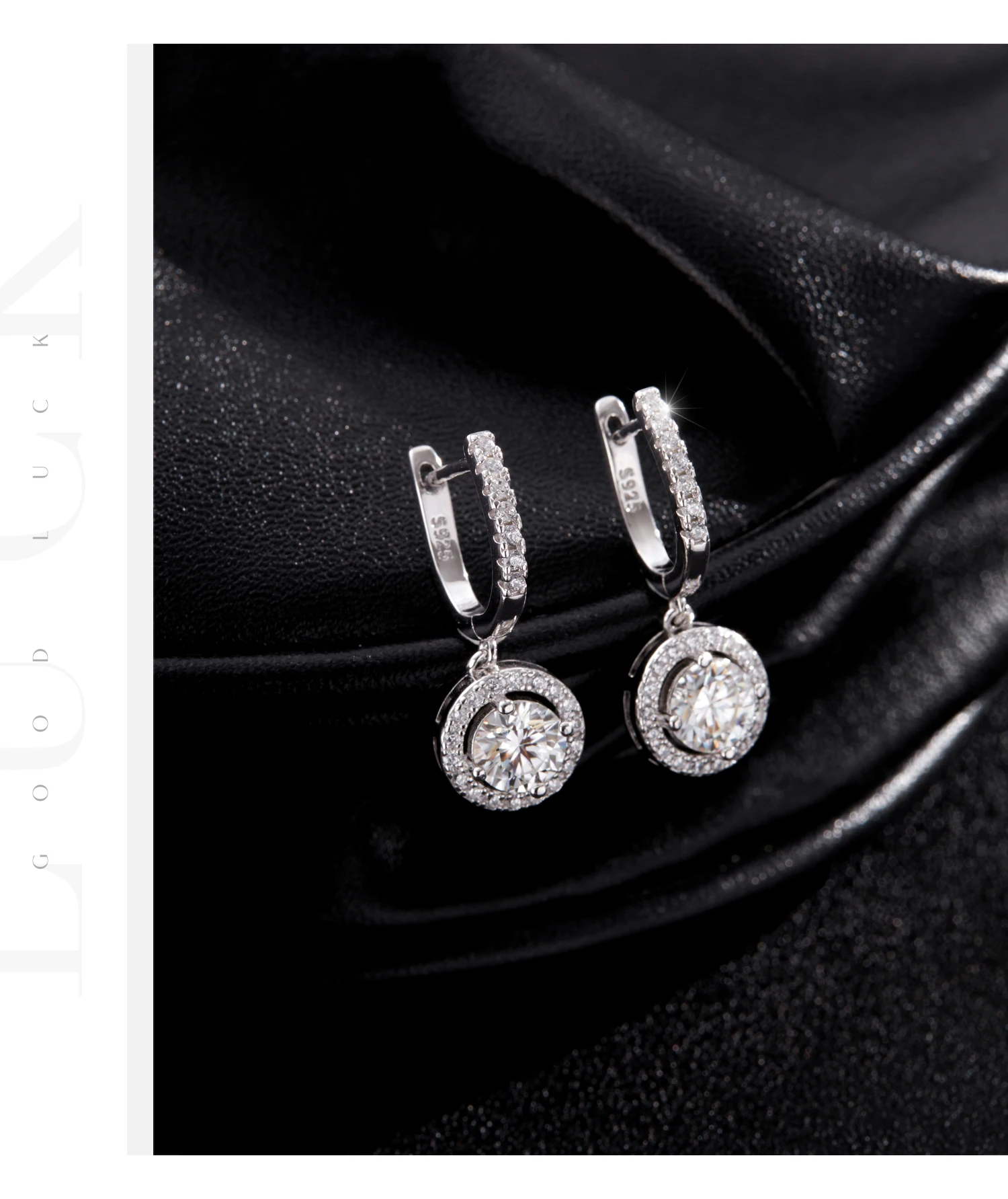 MODIAN D Color Moissanite Drop Earrings 925 Sterling Silver Halo Dangle Earrings For Women Wedding Engagement Fine Jewelry Gift