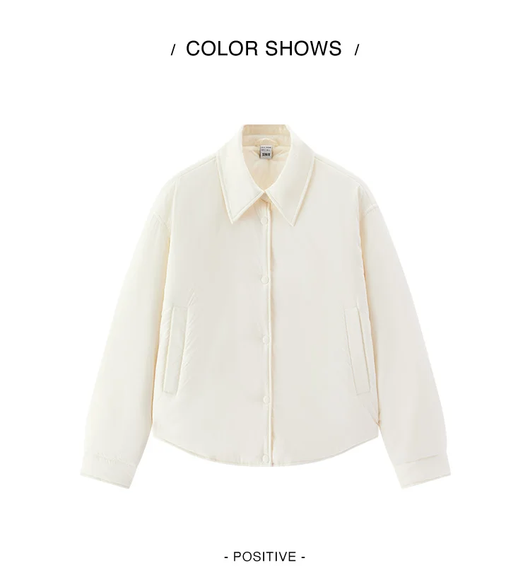 Semir Cotton Coat Women Winter Shirt-Style Bud Top Relaxed Fit 2025 New Lapel Textured Girly Cotton Jacket Women's Clothing