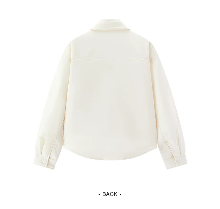 Semir Cotton Coat Women Winter Shirt-Style Bud Top Relaxed Fit 2025 New Lapel Textured Girly Cotton Jacket Women's Clothing