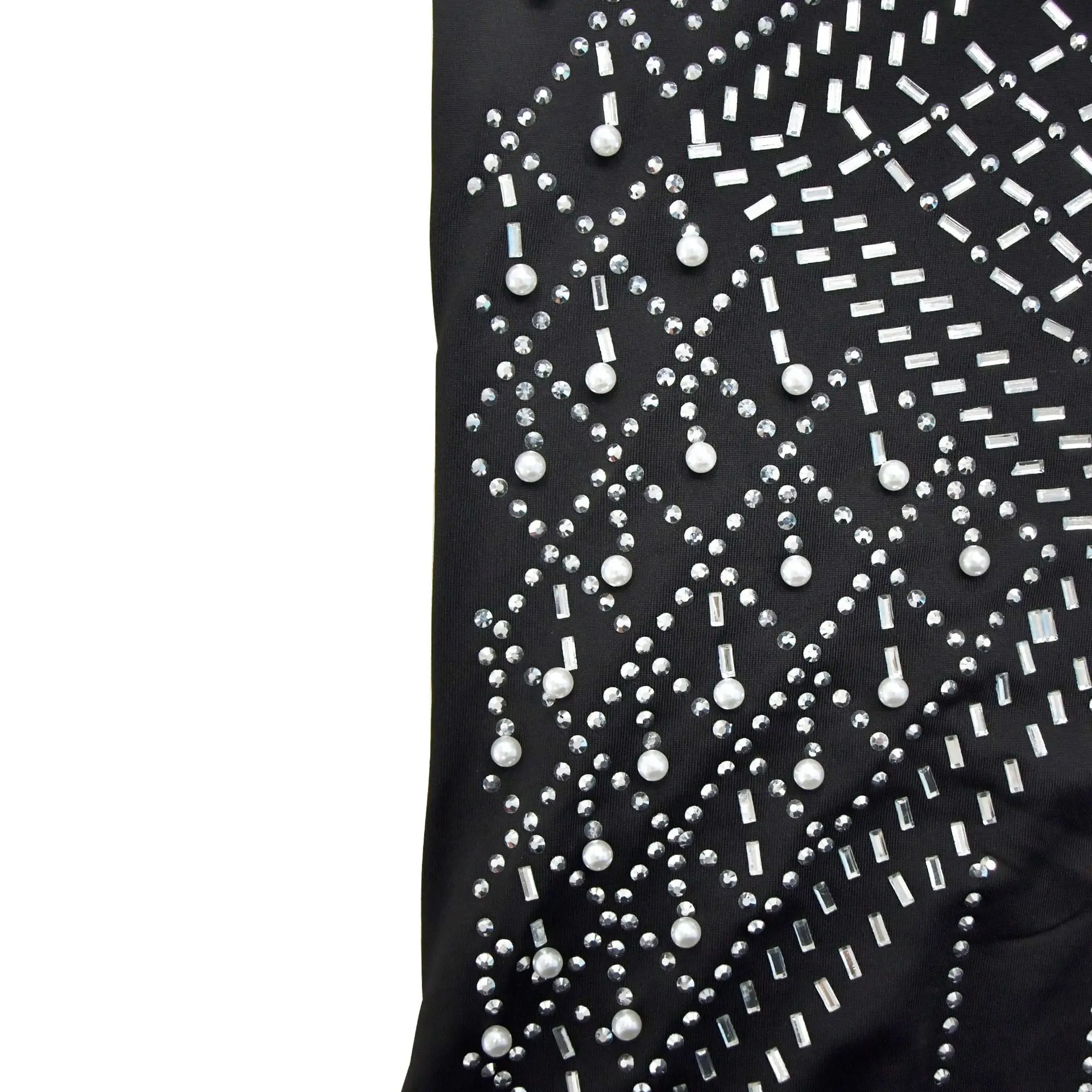Women Dress Floor Length Dresses Skew Collar Vestidos Hot Drilling Sleeveless One Shoulder Hip Wrap Party Sexy Slim Fit