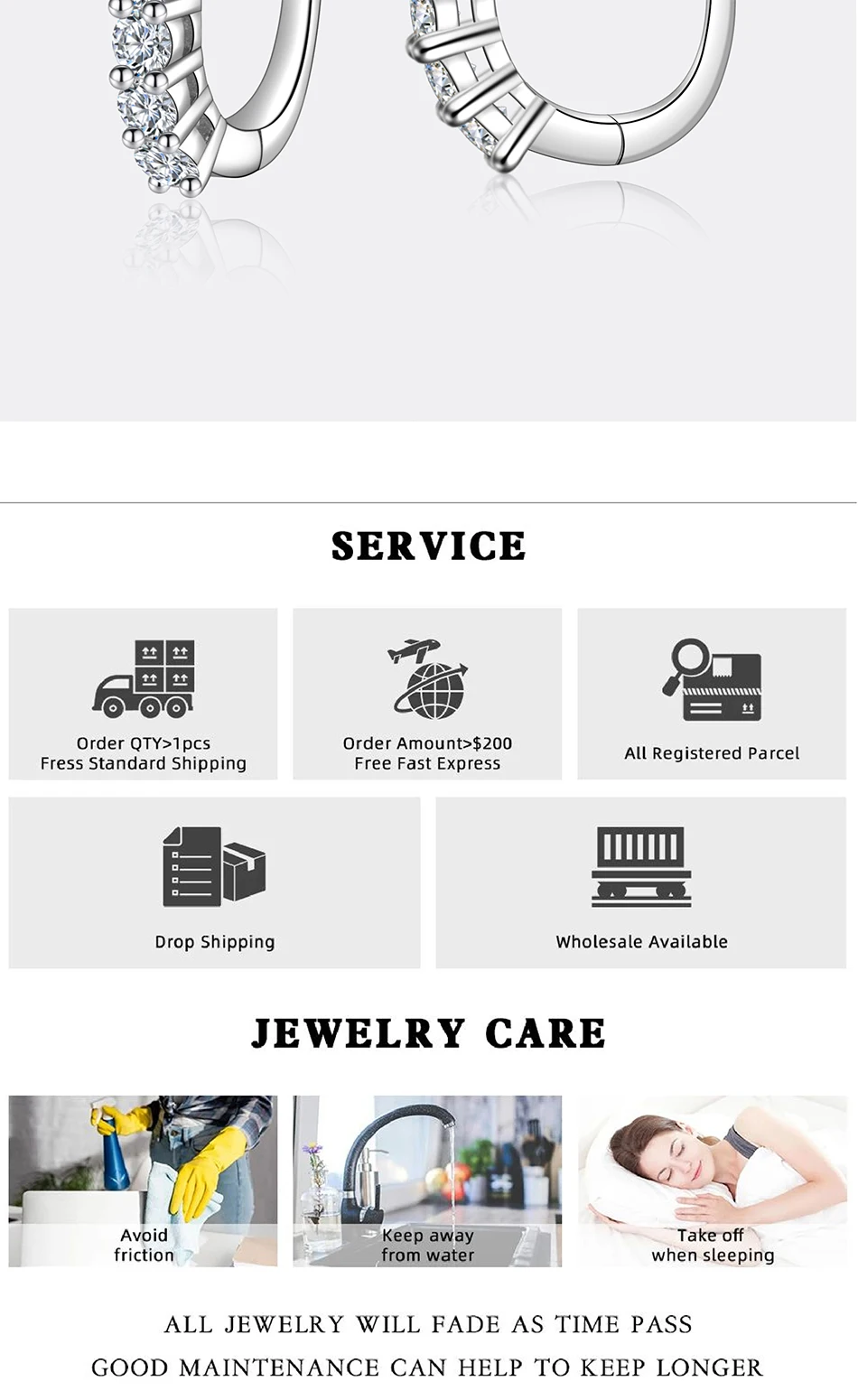 PERFANY 1.2CT Moissanite Earrings for Women S925 Pure Silver GRA Certified Diamonds Straight Row Ear Buckles Fashion Jewelry