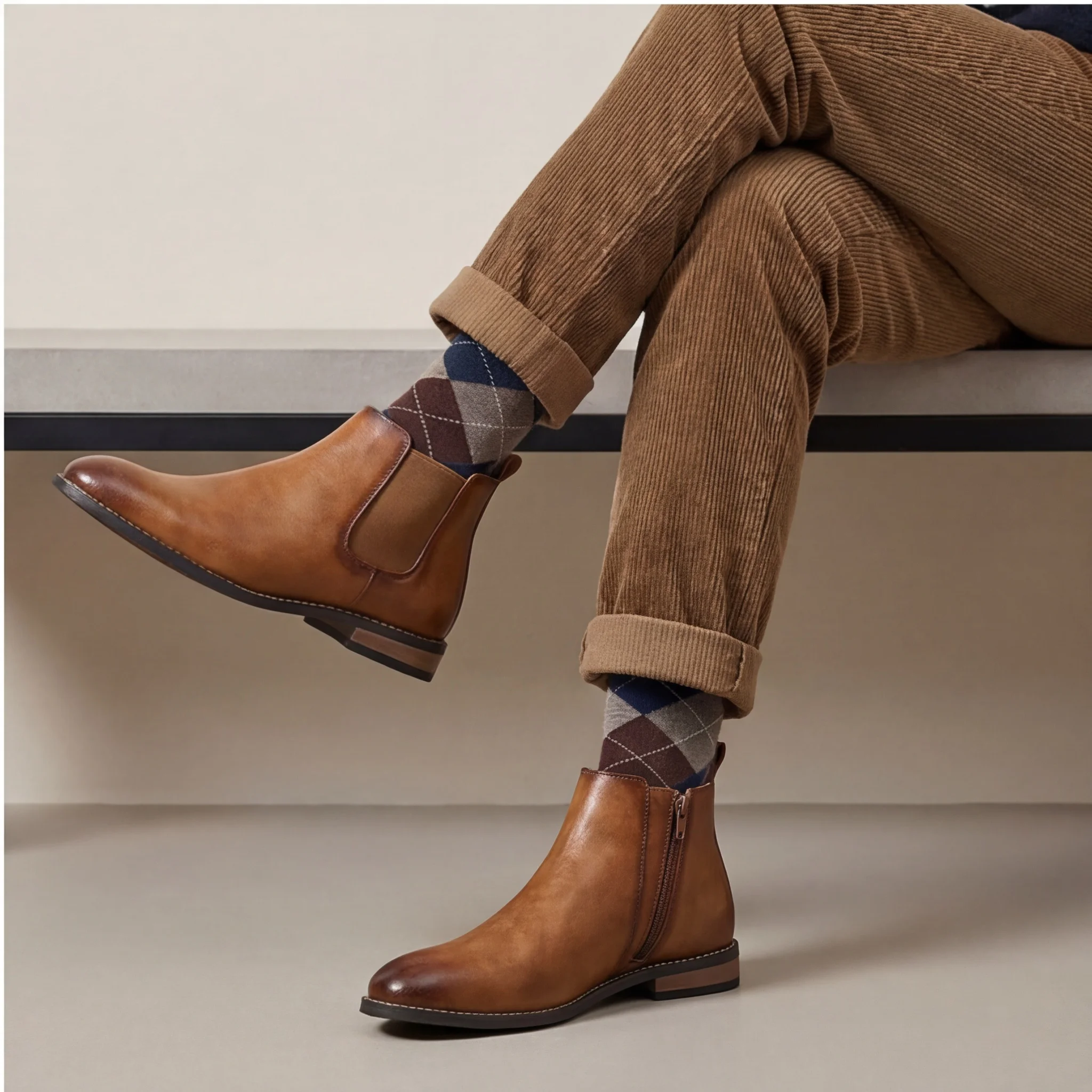 Chelsea Boots Men Fashion Comfortable Casual Retro 2026 Brand Chelsea Boots #KD216