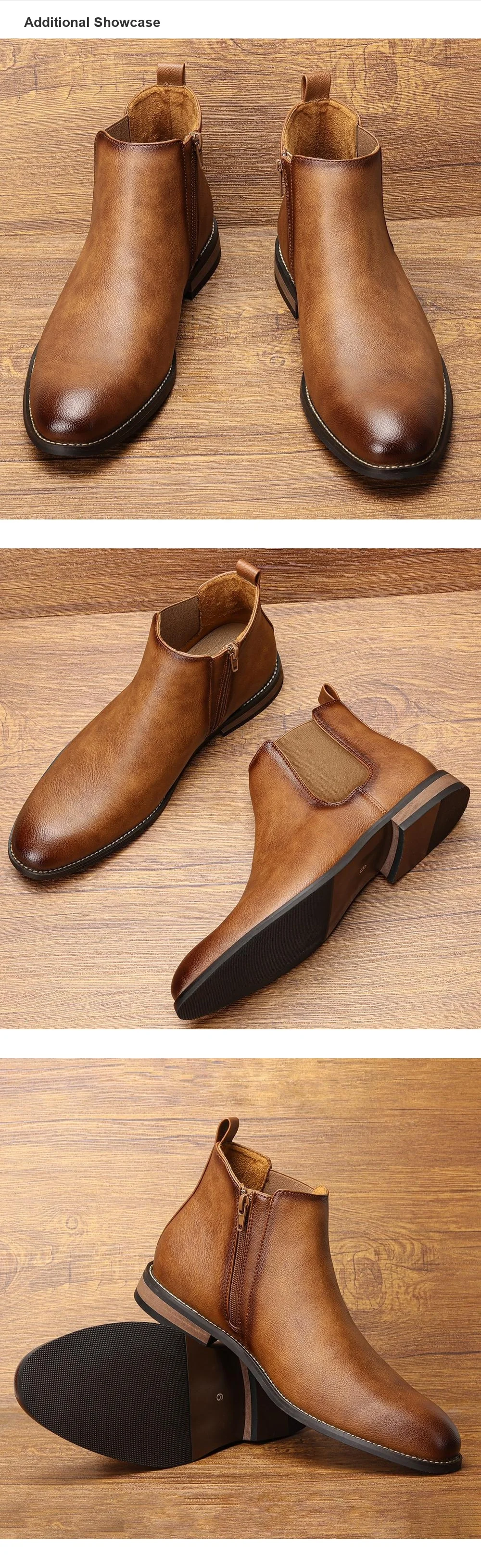Chelsea Boots Men Fashion Comfortable Casual Retro 2026 Brand Chelsea Boots #KD216