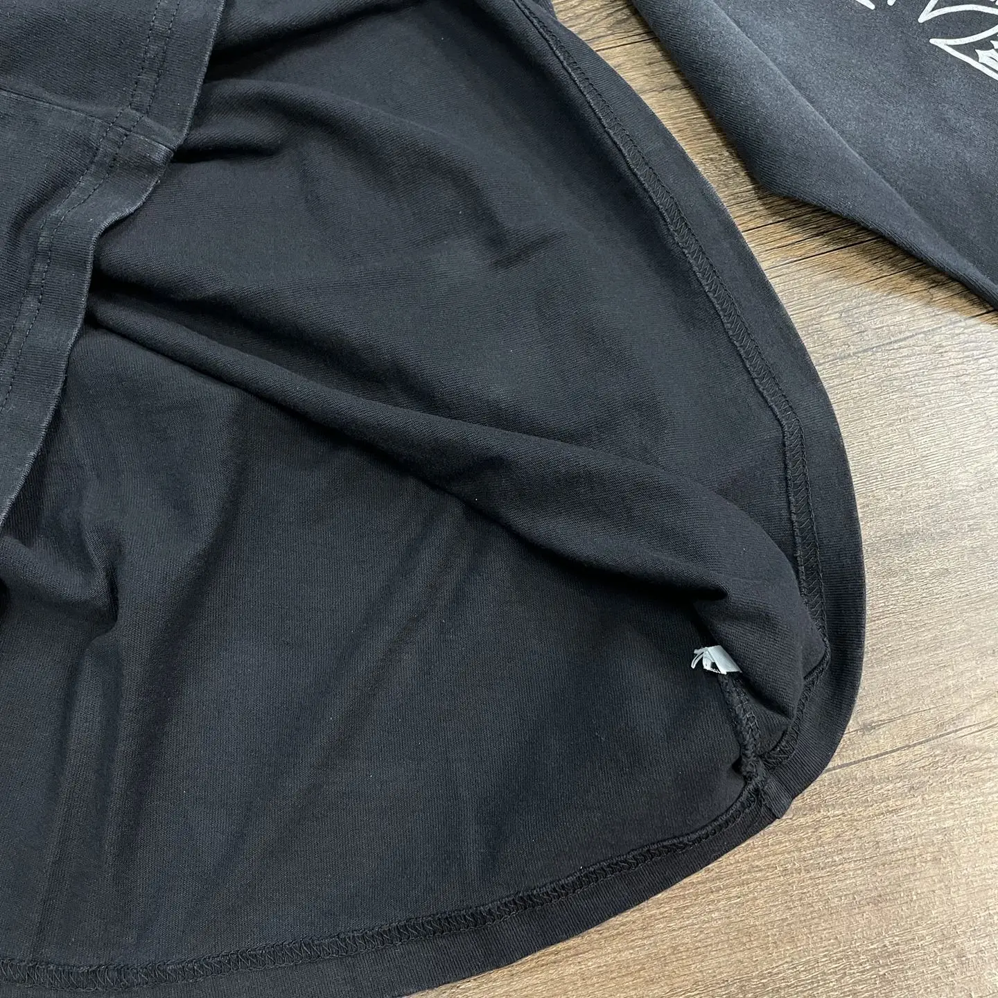Yao Fashion Oversize Loose Luxury Streetwear High Quality Brand Casual Long Sleeve Tops Tee  Vintage Washed T Shirt For Men