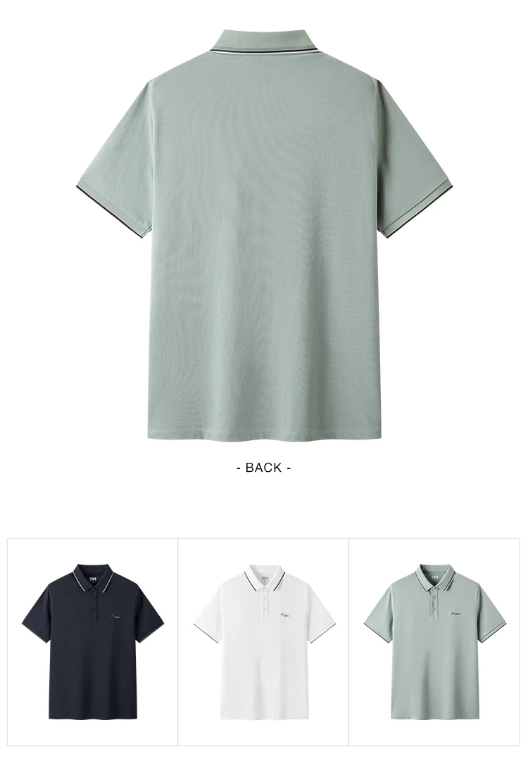 Semir Mens Polo 2026 Color Block Stripe Lapel Cool Feeling Letter Printed Simple Casual Soft