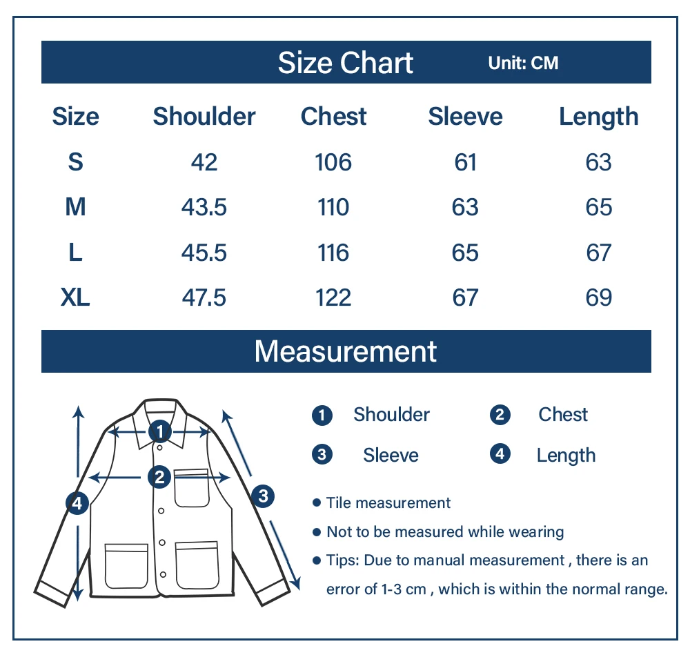 Vintage French Indigo Cargo Jacket Men Autumn Winter New Lapel Multi-pocket Blue Dyed Tooling Jacket Retro Casual Cardigan Coat