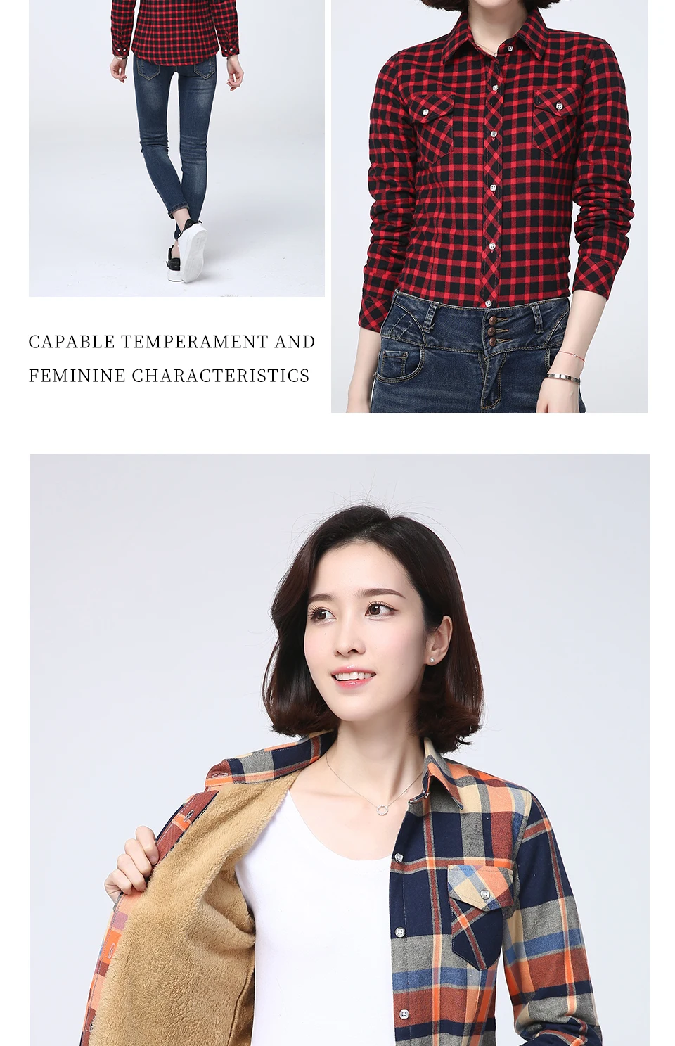 2025 Winter New Women's Warm Plaid Shirt Coat Casual Fleece Velvet Plus Thicke Jacket Tops College Style Woman Clothes Outerwear