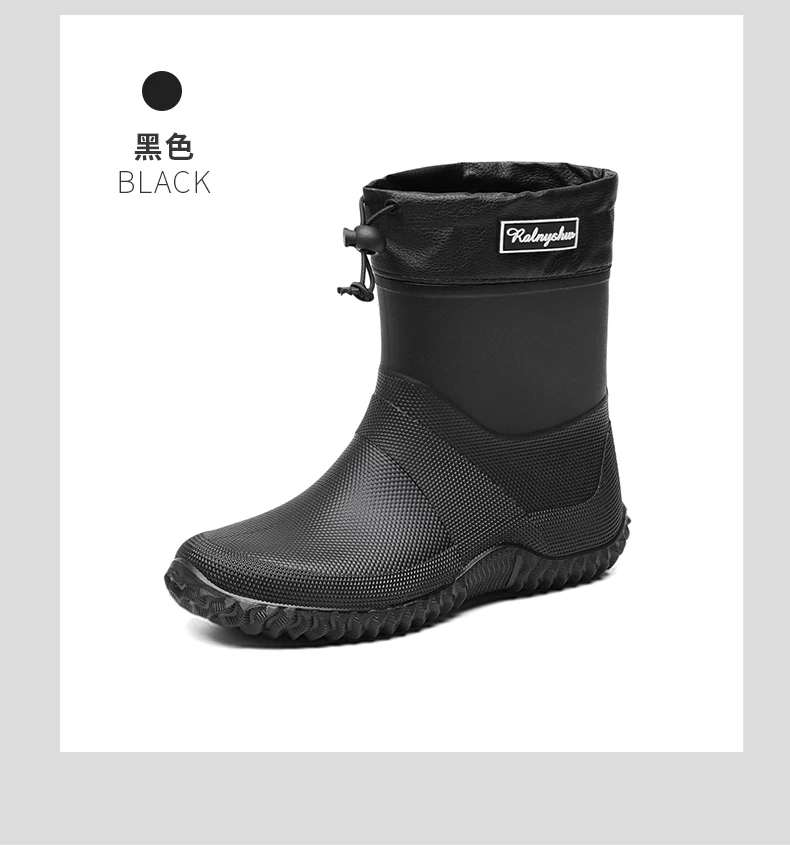 1 Pair of Men's Short-Tube Rain Boots, Outdoor Commuting Waterproof Shoes, Women's Low-Cut Lightweight Non-Slip Water Boots, Beach Rain Boots