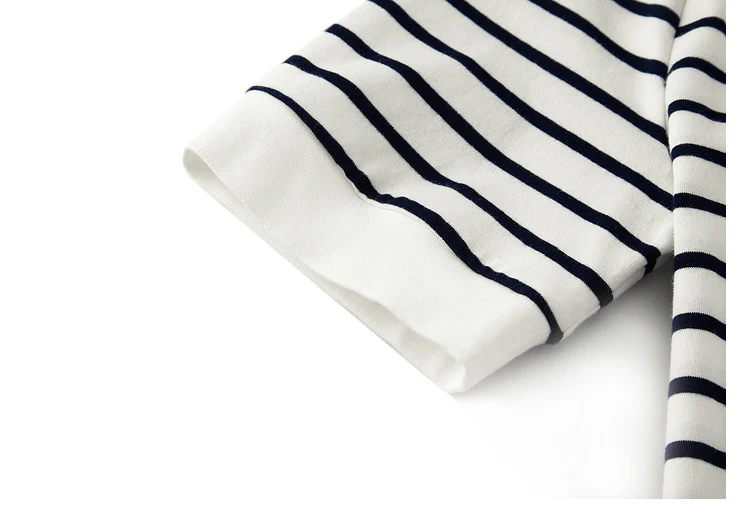 VIMLY Contrast Color Striped Short Sleeve Women's T-shirt 2026 Summer Simple Loose Casual Round Neck Cotton Knit Top M6563