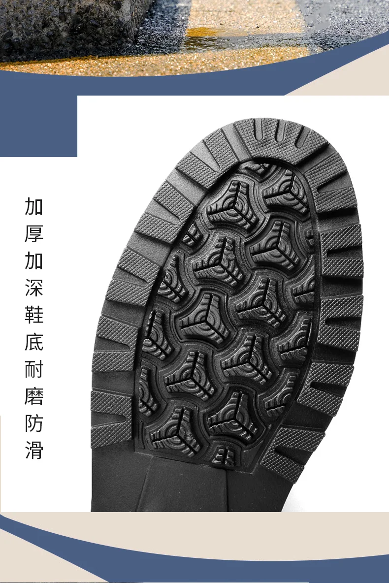 Black High-Top Men's Rain Boots, Adjustable Drawstring Long Boots, Wear-Resistant, Non-Slip, Outdoor Fishing Waterproof Boots, Farm Work Rain Boots, Pvc Water Boots