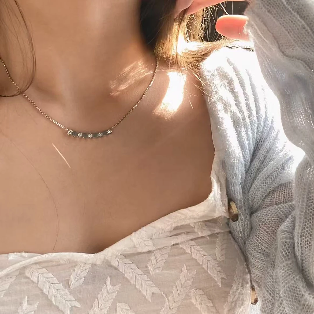 MESSITOK 925 Women's Necklace, Diamond Inlay Craftsmanship, High End Necklace, Festival Gift