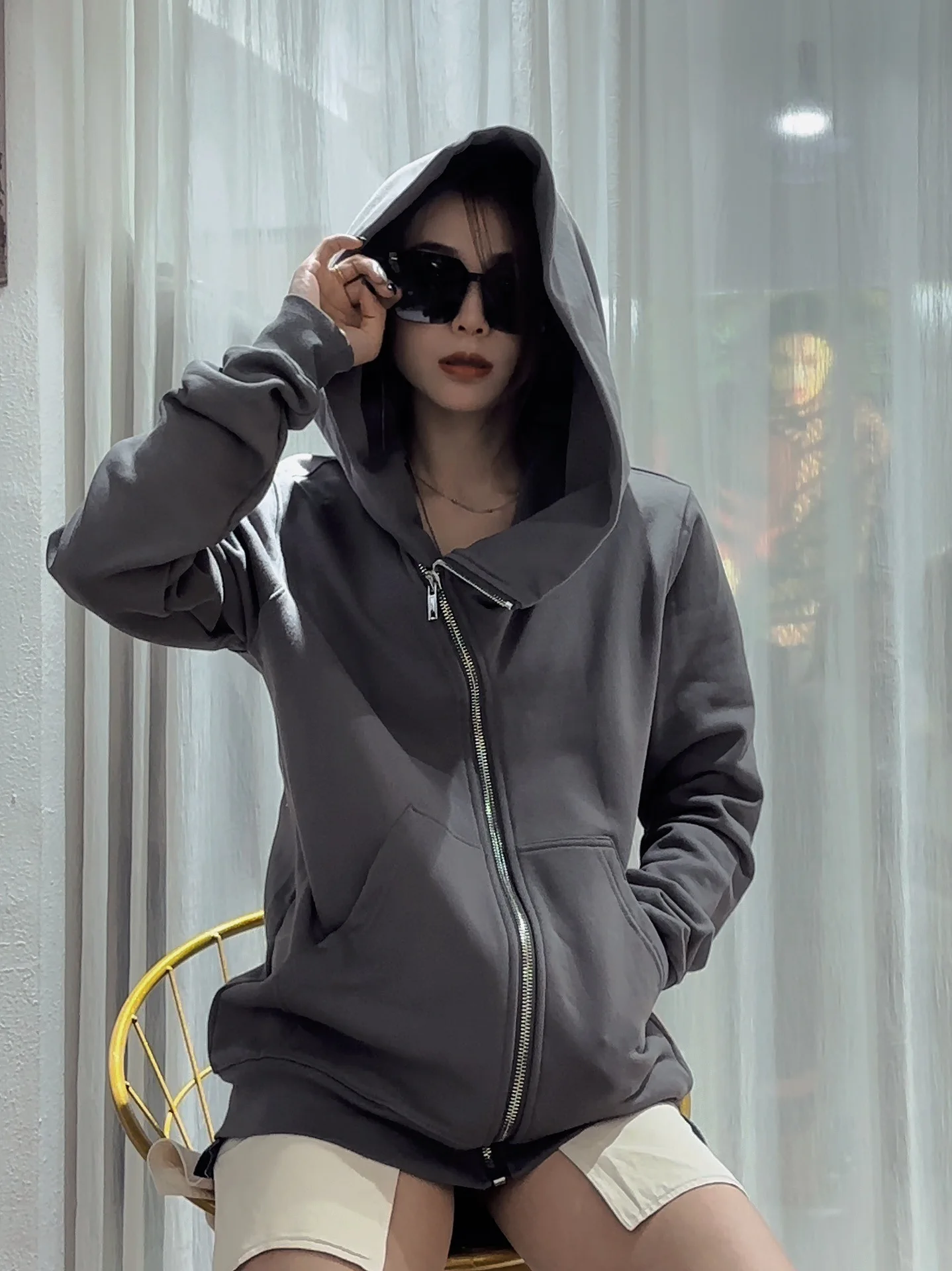 HKSH Men's Tide Punk Dark Autumn Winter New RO Style Wizardry Zipper Women's Fashion Cotton Sweatshirt Chic Coats Hoodies HK0530