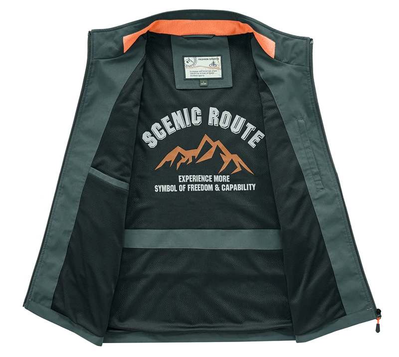 Men Summer Outdoor Work Safari Fishing Travel Photo Hiking Vest with Pockets Gym Jogging Running Sport Sleeveless Mesh Waistcoat
