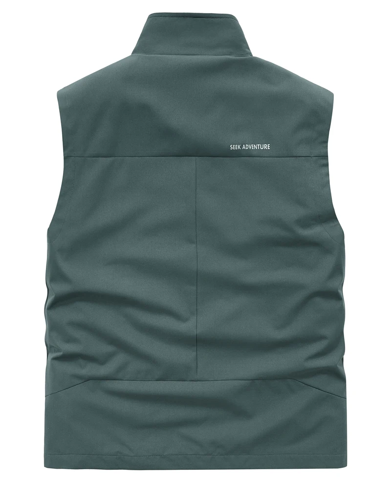 Men Summer Outdoor Work Safari Fishing Travel Photo Hiking Vest with Pockets Gym Jogging Running Sport Sleeveless Mesh Waistcoat