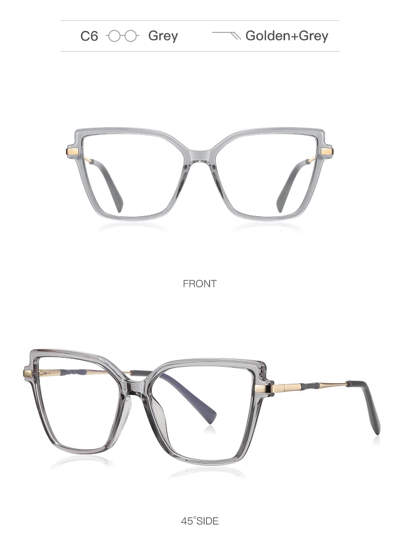 VKYEE Fashionable Versatile Butterfly Simple Design Women's Anti-blue Light Glasses Photochromic Can Be Customized Prescription