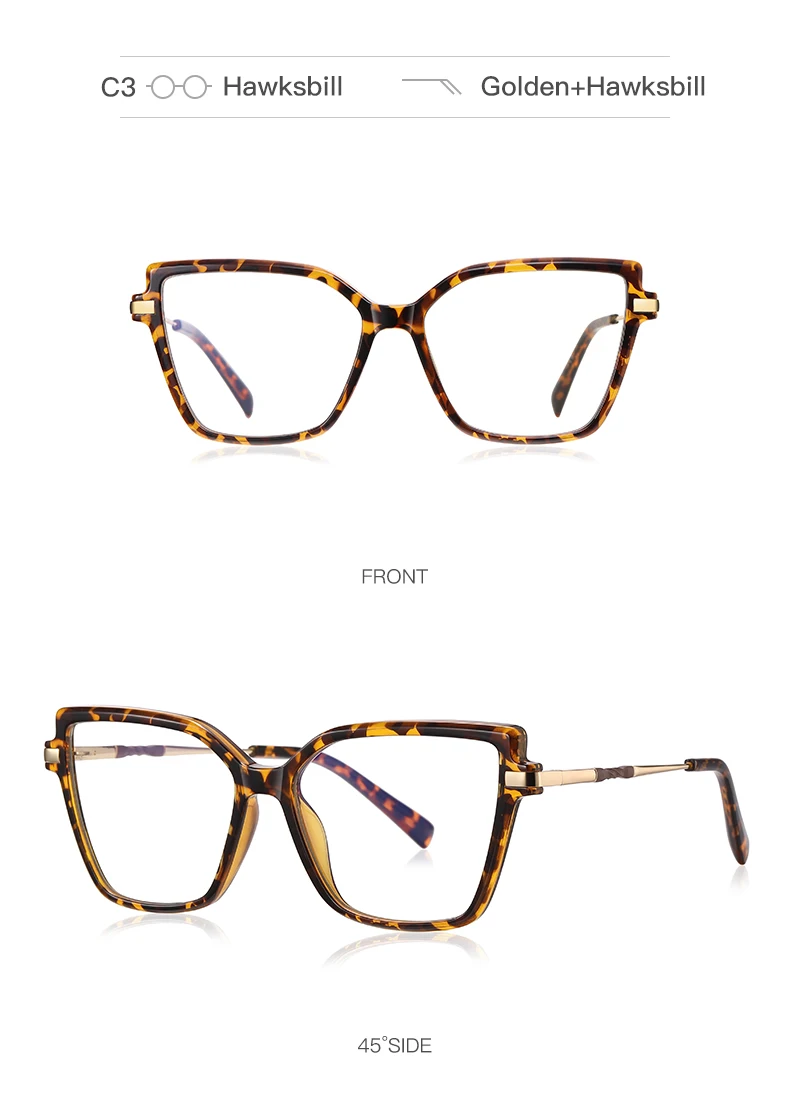 VKYEE Fashionable Versatile Butterfly Simple Design Women's Anti-blue Light Glasses Photochromic Can Be Customized Prescription
