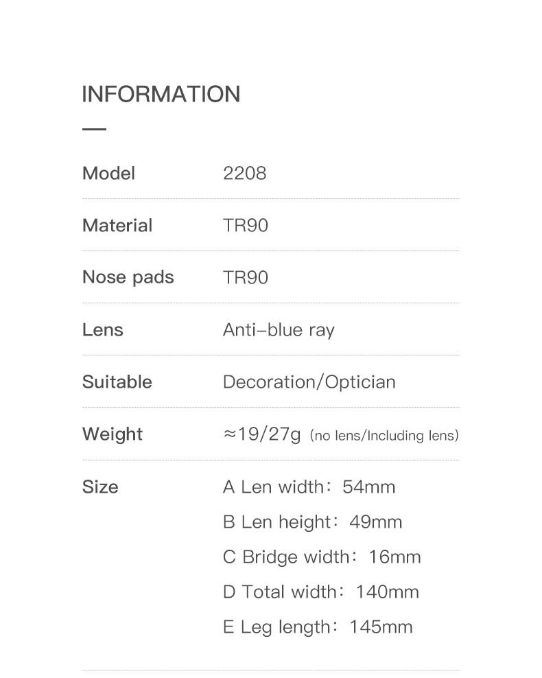 VKYEE Fashionable Versatile Butterfly Simple Design Women's Anti-blue Light Glasses Photochromic Can Be Customized Prescription