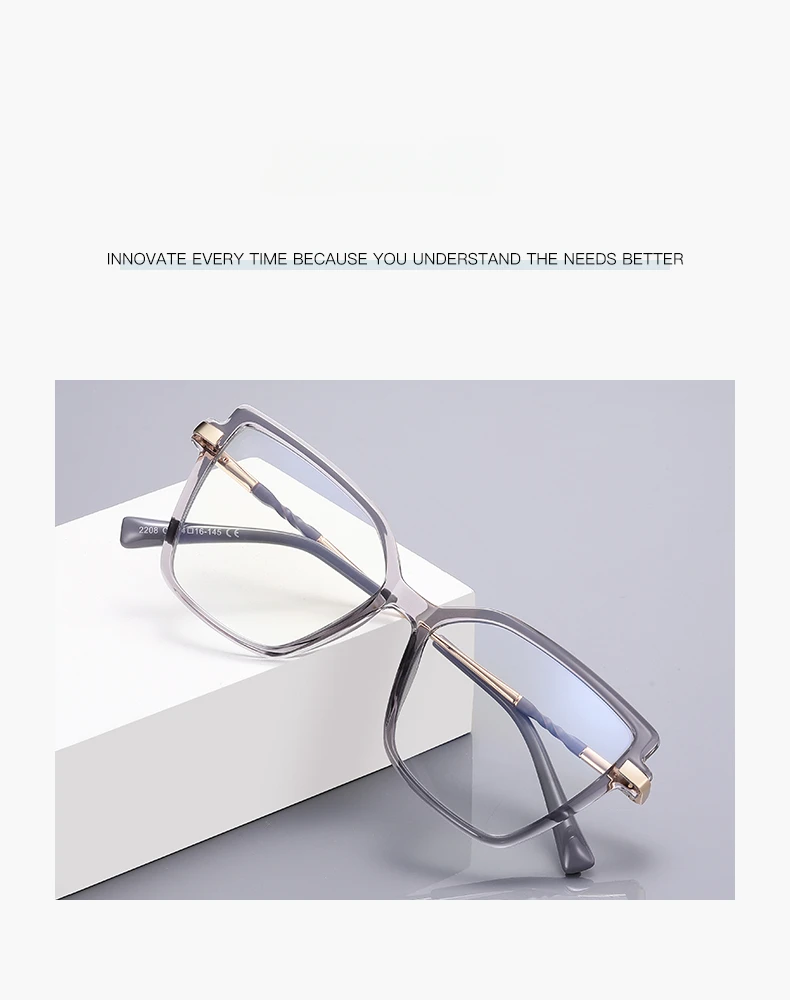 VKYEE Fashionable Versatile Butterfly Simple Design Women's Anti-blue Light Glasses Photochromic Can Be Customized Prescription
