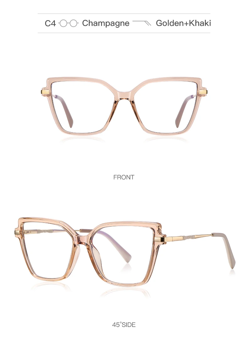 VKYEE Fashionable Versatile Butterfly Simple Design Women's Anti-blue Light Glasses Photochromic Can Be Customized Prescription