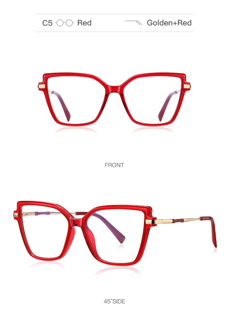 VKYEE Fashionable Versatile Butterfly Simple Design Women's Anti-blue Light Glasses Photochromic Can Be Customized Prescription