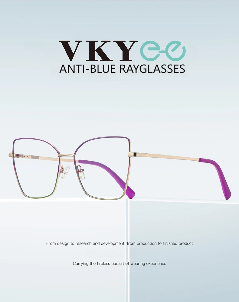 VICKY New Design Prescription Glasses Women Reading Glasses Butterfly Frame Customized Prescription Eyewear Face Contouring 3086