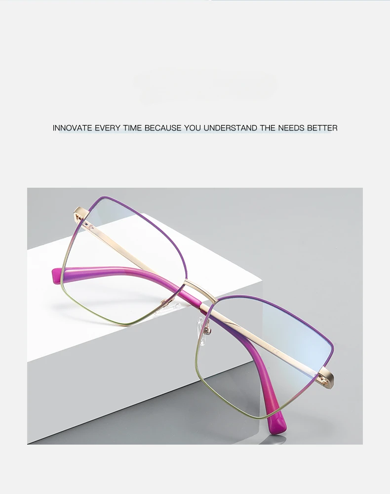 VICKY New Design Prescription Glasses Women Reading Glasses Butterfly Frame Customized Prescription Eyewear Face Contouring 3086