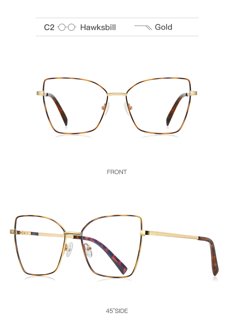 VICKY New Design Prescription Glasses Women Reading Glasses Butterfly Frame Customized Prescription Eyewear Face Contouring 3086