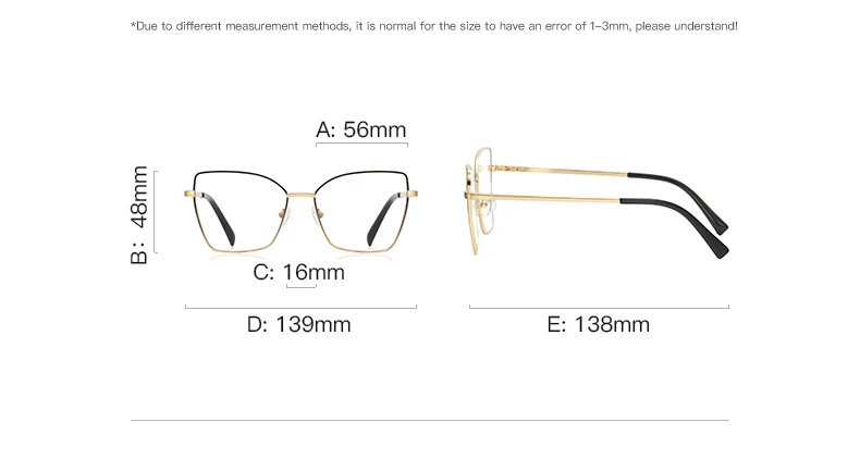 VICKY New Design Prescription Glasses Women Reading Glasses Butterfly Frame Customized Prescription Eyewear Face Contouring 3086