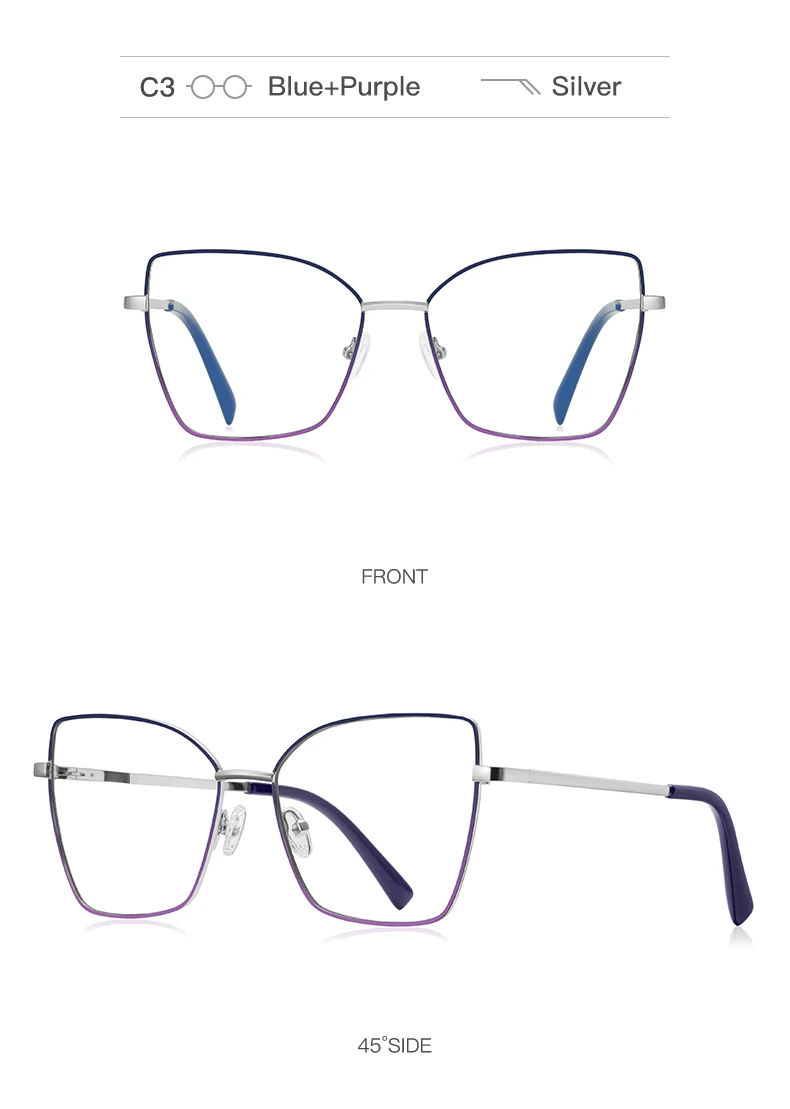 VICKY New Design Prescription Glasses Women Reading Glasses Butterfly Frame Customized Prescription Eyewear Face Contouring 3086
