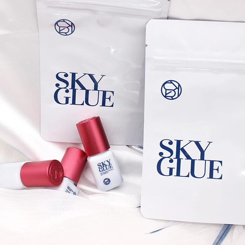 10 Bottles Sky Glue S+ Plus Type Red Cap Korea Eyelash Extensions Supplies 5ml Beauty Shop Makeup Tools 1S Lasting With Bags