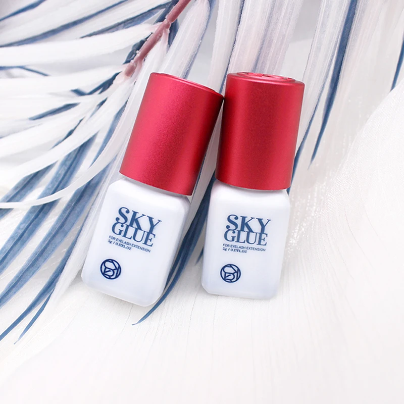 10 Bottles Sky Glue S+ Plus Type Red Cap Korea Eyelash Extensions Supplies 5ml Beauty Shop Makeup Tools 1S Lasting With Bags